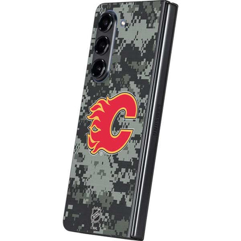 NHL Calgary Flames Camo Galaxy Z Fold5 5G Skin